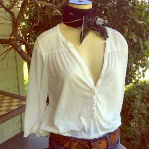 FREE ITEM W/PURCHASE Basic White Peasant Shirt